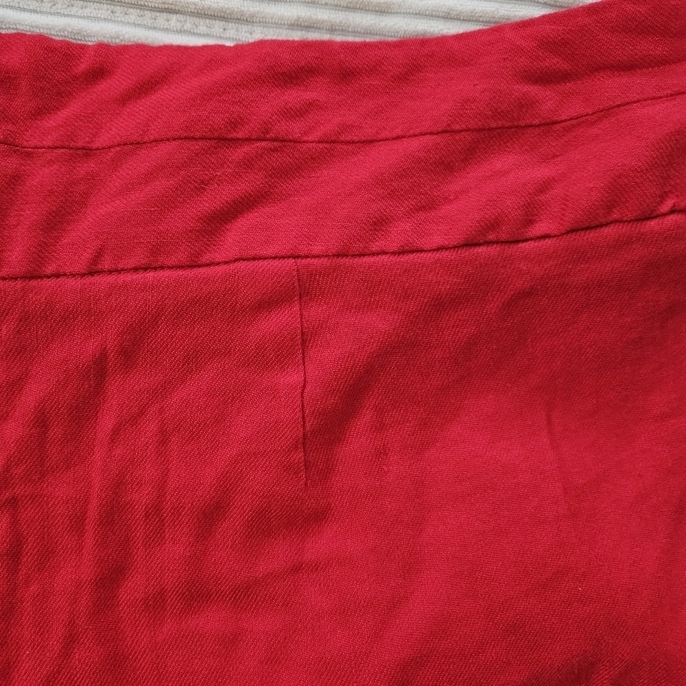Worthington Women's Red Shorts Linen Blend Size 16 - Picture 9 of 10